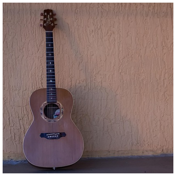 Gitarre vor Wand